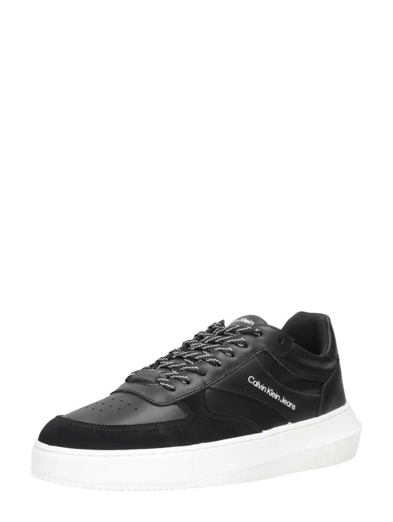 Calvin Klein Chunky Cupsole gel Backtab, lage veterschoenen voor heren in zwart, foto 2 van 2