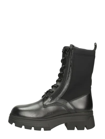 Calvin Klein Chunky Combat Laceup Zip, hoge veterschoenen voor dames in zwart, foto 1 van 4