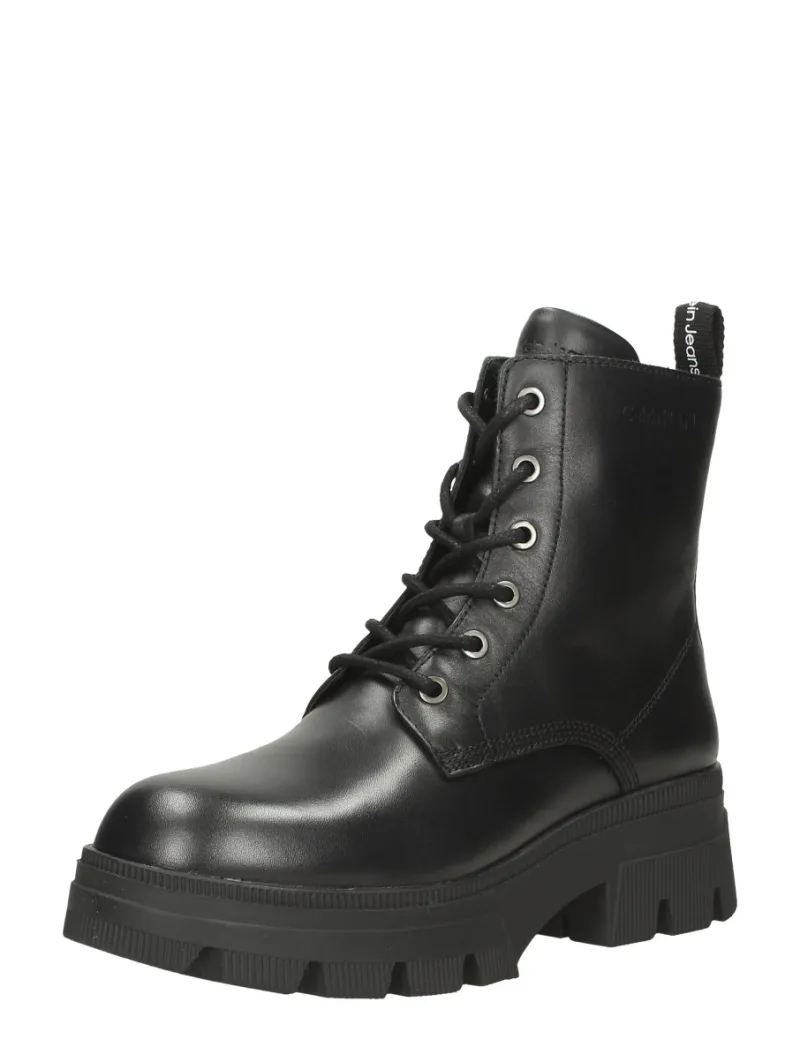 Calvin Klein Chunky Combat Laceup Boot, hoge veterschoenen voor dames in zwart, foto 2 van 2