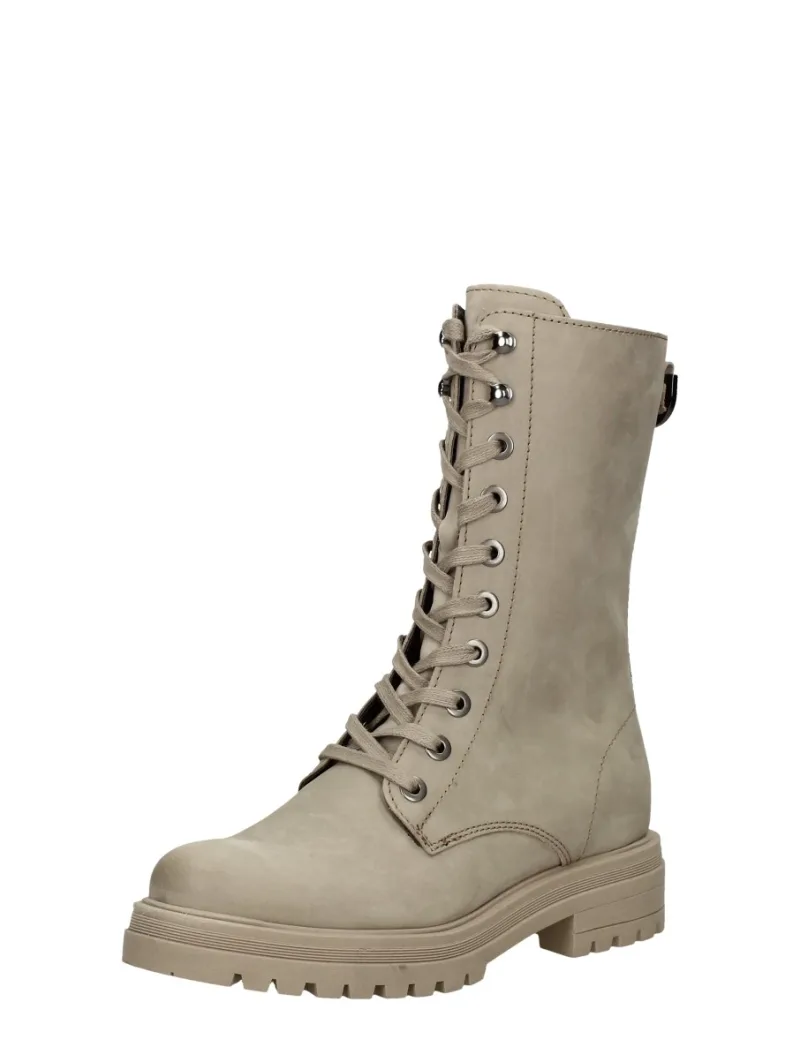Sub55 Veterschoenen Hoog, hoge veterschoenen voor dames in taupe, foto 2 van 2