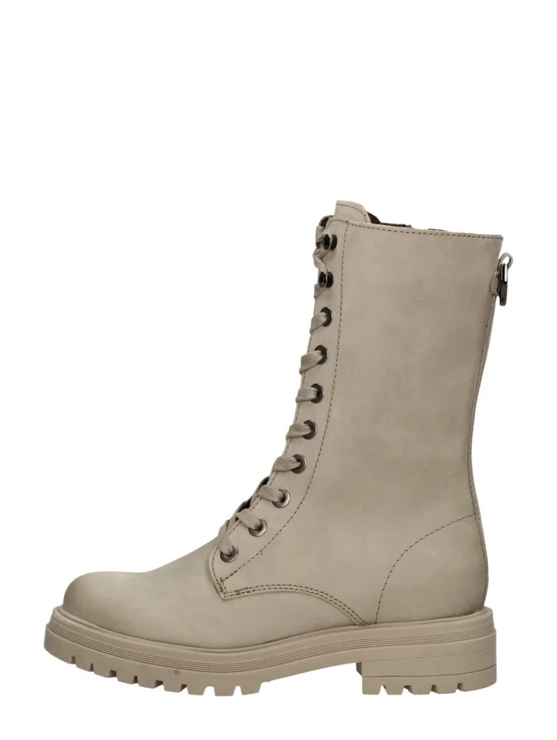 Sub55 Veterschoenen Hoog, hoge veterschoenen voor dames in taupe