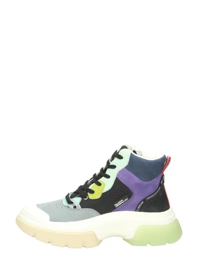 Palladium Pallawave, hoge veterschoenen voor dames in zwart, foto 1 van 4