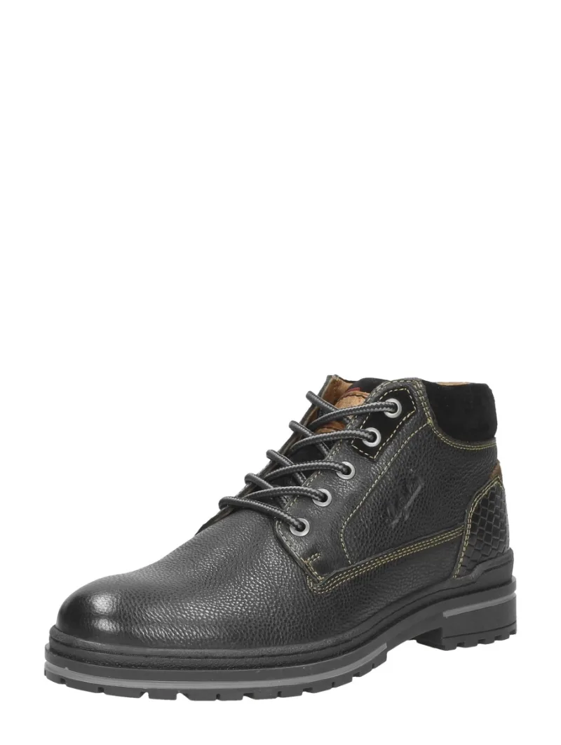 Australian Middelburg, hoge veterschoenen voor heren in zwart, foto 2 van 2