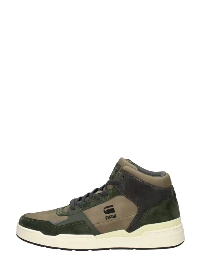 G-Star Attacc Mid BLK M, hoge veterschoenen voor heren in groen, foto 1 van 4