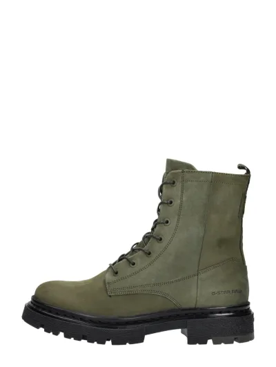 G-Star Kafey High Lace Nub W, hoge veterschoenen voor dames in groen, foto 1 van 4