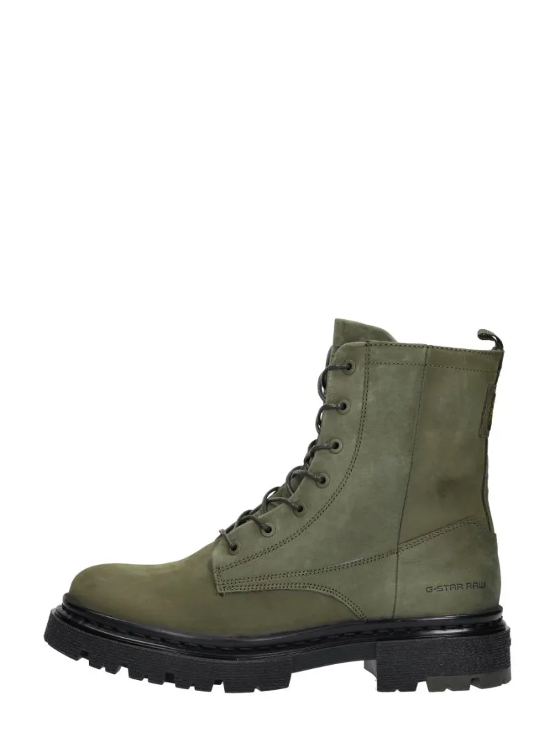 G-Star Kafey High Lace Nub W, hoge veterschoenen voor dames in groen