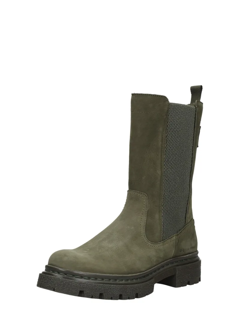 G-Star Kafey High Chs Nub W, enkellaarsjes plat voor dames in groen, foto 2 van 2