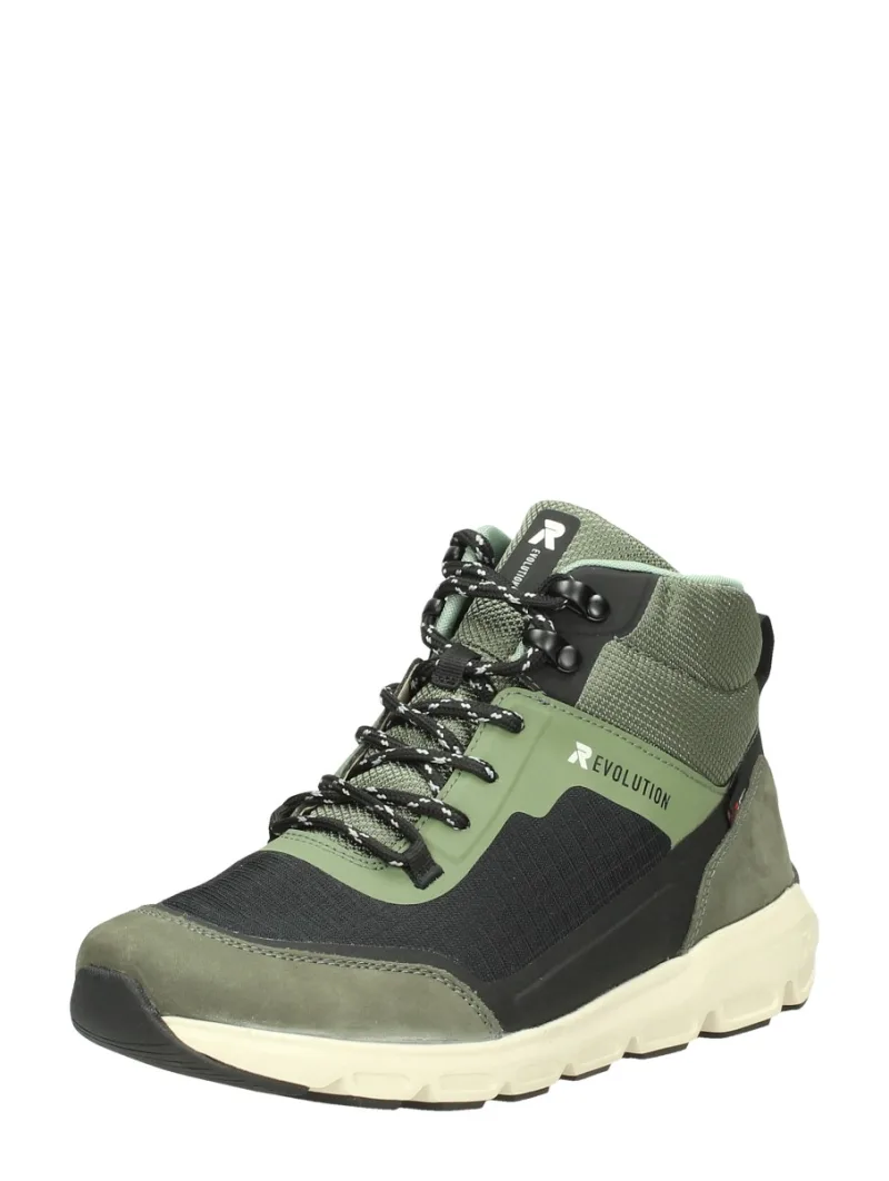 Rieker Veterschoenen Hoog, hoge veterschoenen voor dames in groen, foto 2 van 2