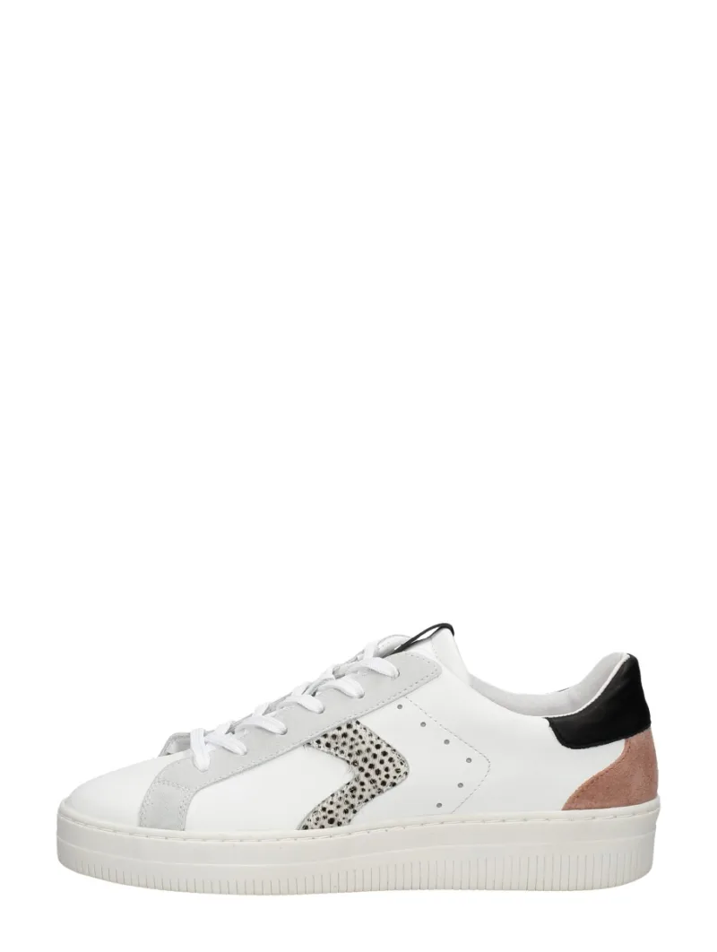 Maruti Moni, lage veterschoenen voor dames in wit
