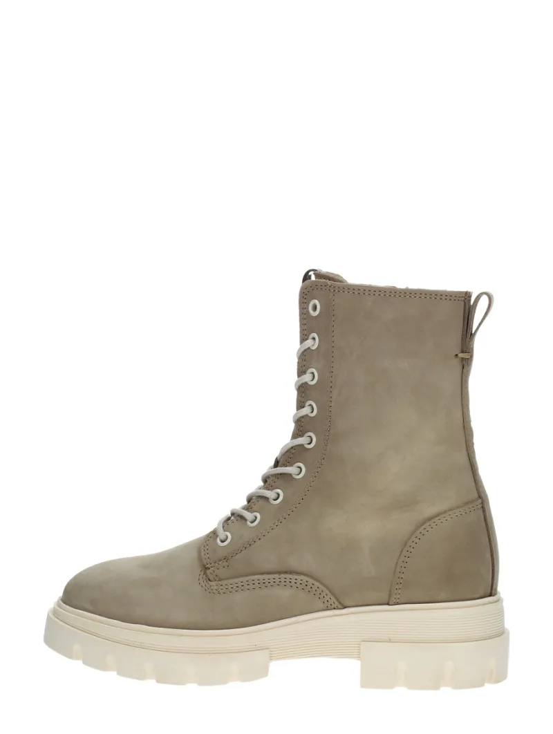 Maruti Fleur, hoge veterschoenen voor dames in beige