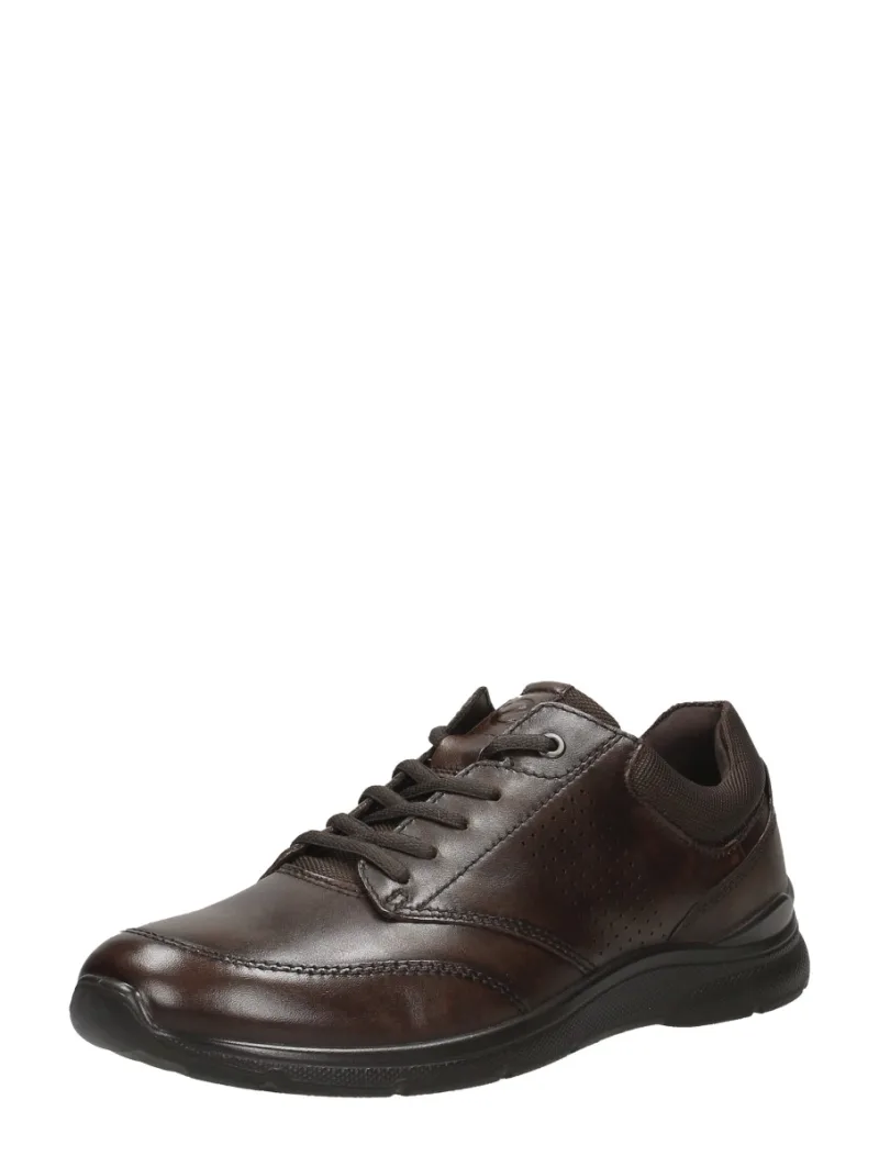 ECCO Irving, lage veterschoenen voor heren in donkerbruin, foto 2 van 2