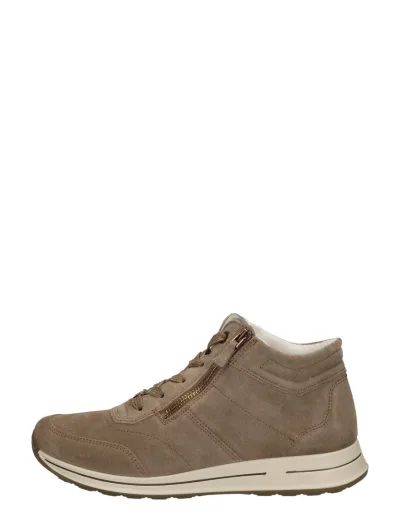 Ara Osaka 2.0, hoge veterschoenen voor dames in beige, foto 1 van 4