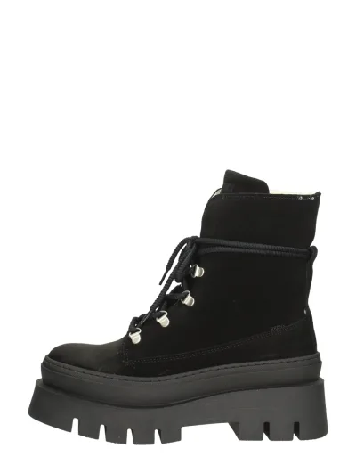 Bronx Evi-Ann, hoge veterschoenen voor dames in zwart, foto 1 van 4