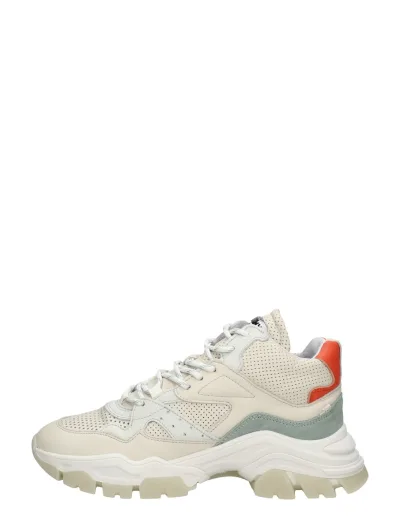 Bronx Tayke-Over, hoge veterschoenen voor dames in gebroken wit, foto 1 van 4