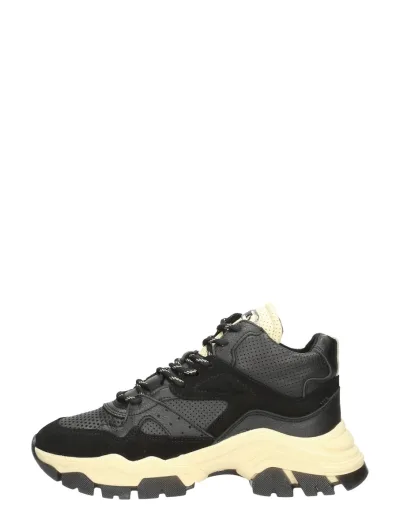 Bronx Tayke-Over, hoge veterschoenen voor dames in zwart, foto 1 van 4