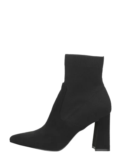 Steve Madden Purify, enkellaarsjes hak voor dames in zwart, foto 1 van 4