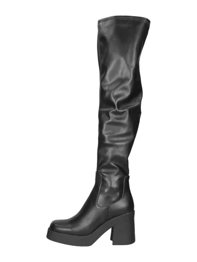 Steve Madden Seasons, overknee laarzen voor dames in zwart, foto 1 van 4