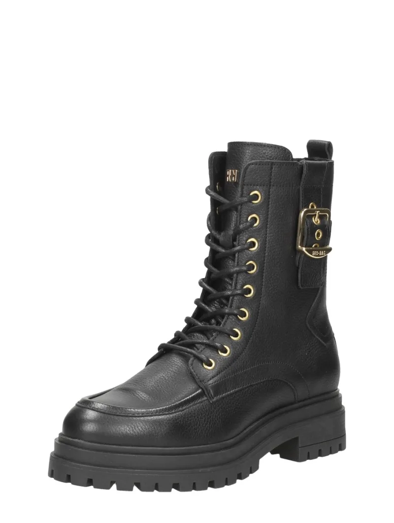 Red Rag Veterschoenen Hoog, hoge veterschoenen voor dames in zwart, foto 2 van 2