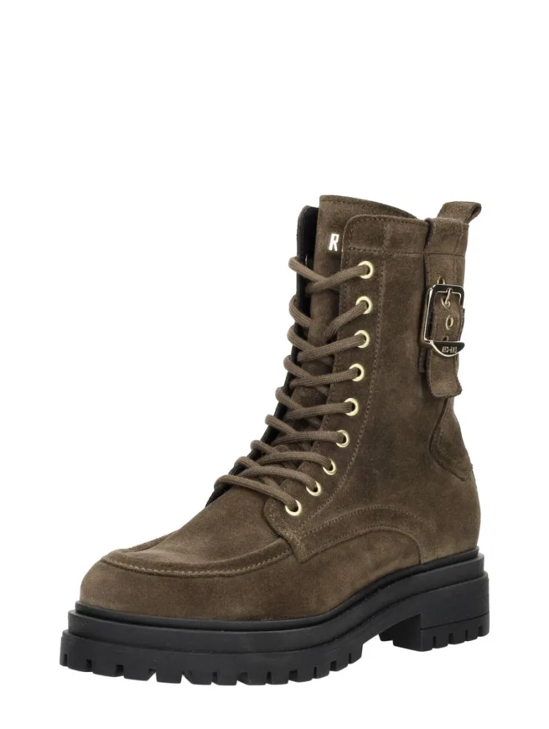 Red Rag Veterschoenen Hoog, hoge veterschoenen voor dames in donkerbruin, foto 2 van 2
