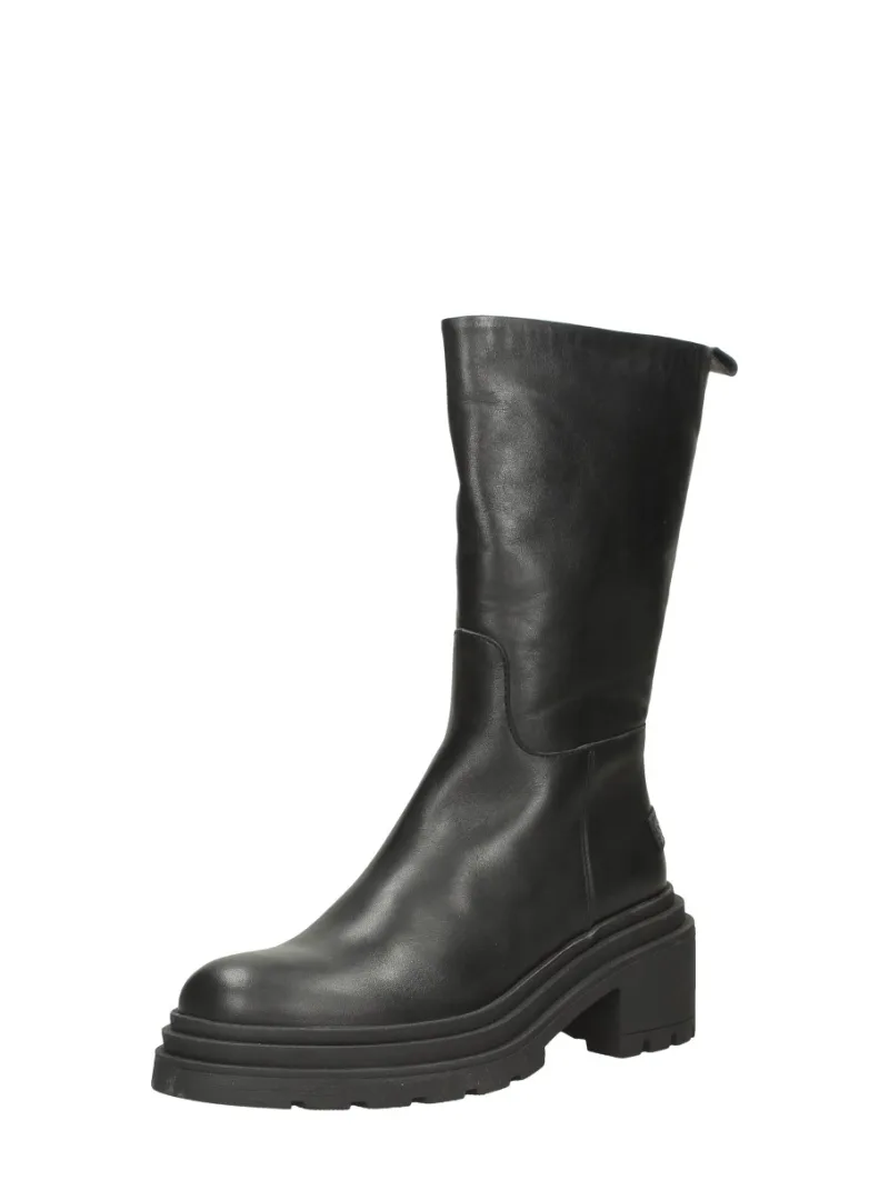 Shabbies SHS1247, enkellaarsjes hak voor dames in zwart, foto 2 van 2