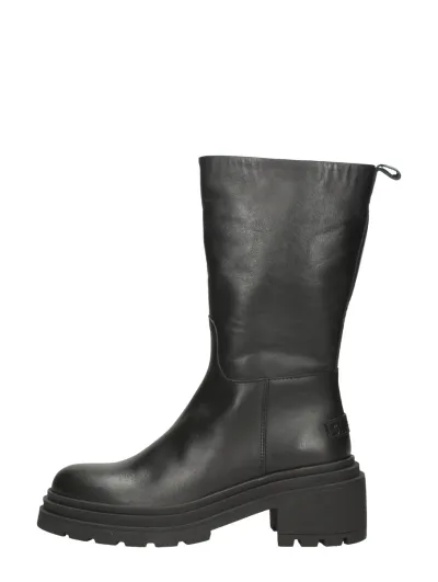 Shabbies SHS1247, enkellaarsjes hak voor dames in zwart, foto 1 van 4