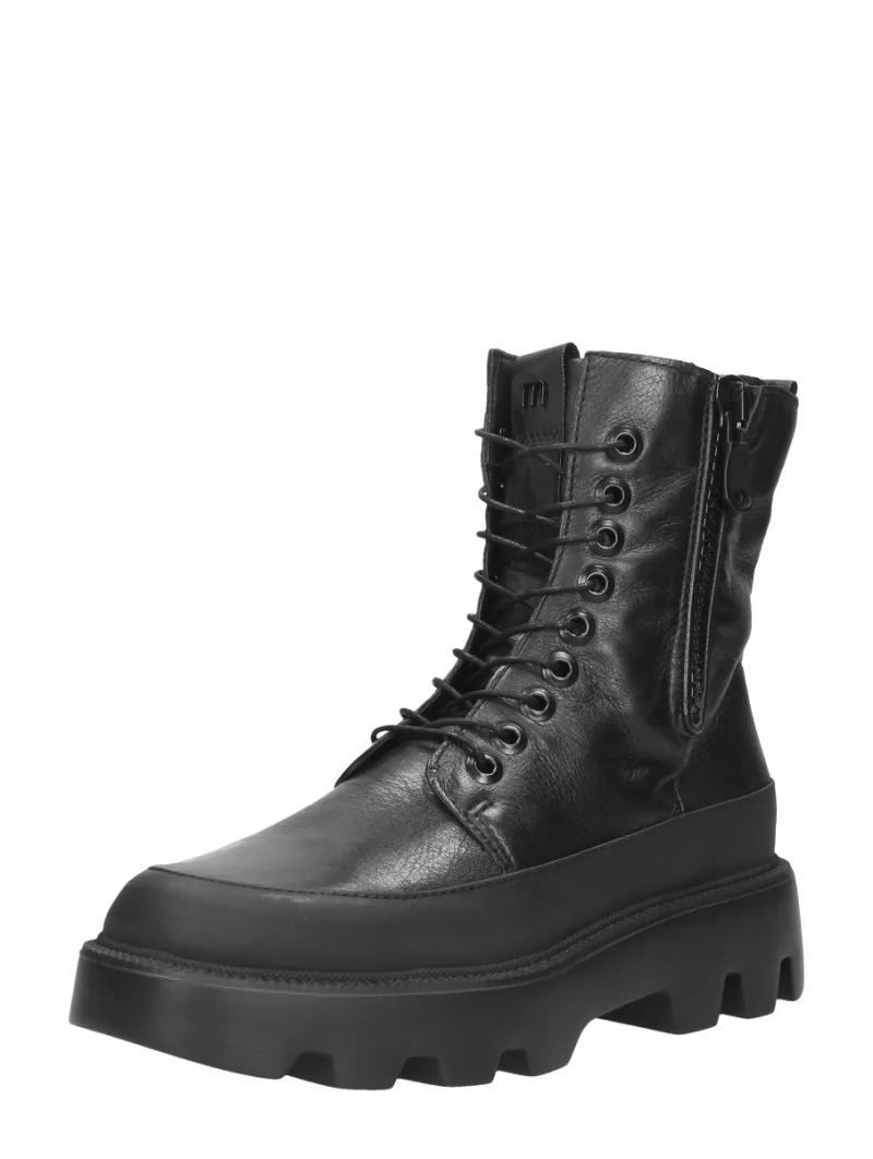 MJUS Veterschoenen Hoog, hoge veterschoenen voor dames in zwart, foto 2 van 2
