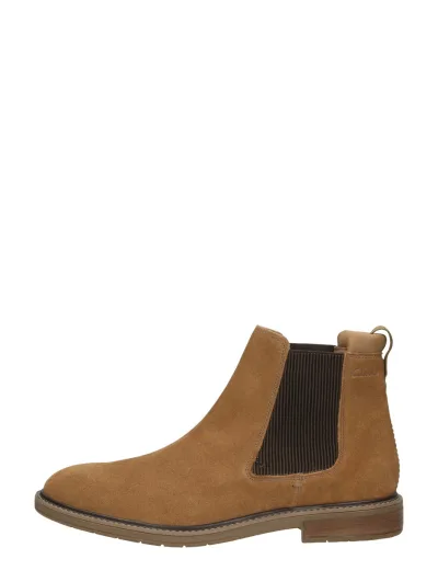 Clarks Clarkdale Hall, enkellaarsjes & boots voor heren in cognac, foto 1 van 4