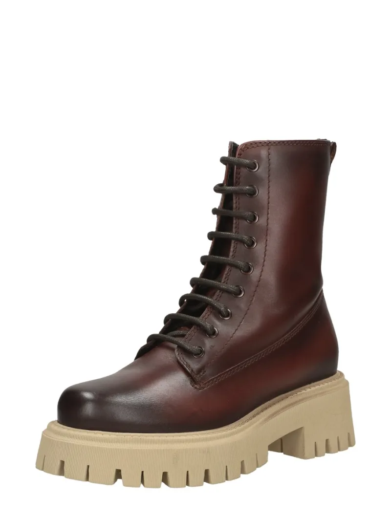 Tamaris Veterschoenen Hoog, hoge veterschoenen voor dames in donkerbruin, foto 2 van 2