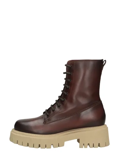 Tamaris Veterschoenen Hoog, hoge veterschoenen voor dames in donkerbruin, foto 1 van 4