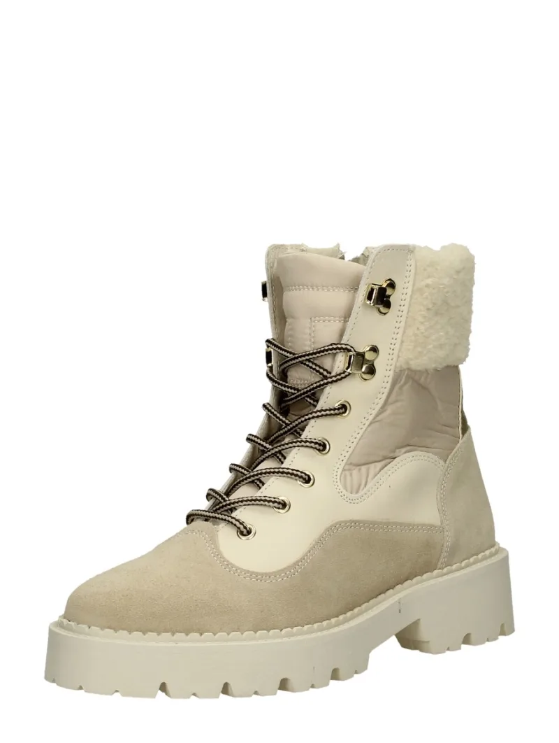 Tango Bee Bold 61, hoge veterschoenen voor dames in beige, foto 2 van 2