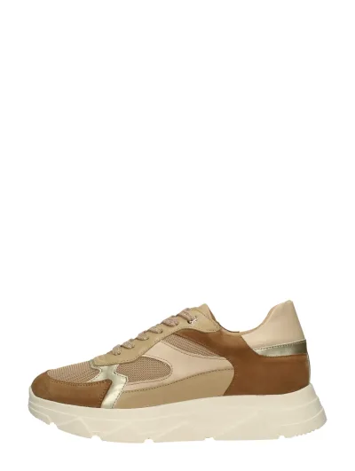 Tango Katy Fat 23-Q, lage veterschoenen voor dames in beige, foto 1 van 4