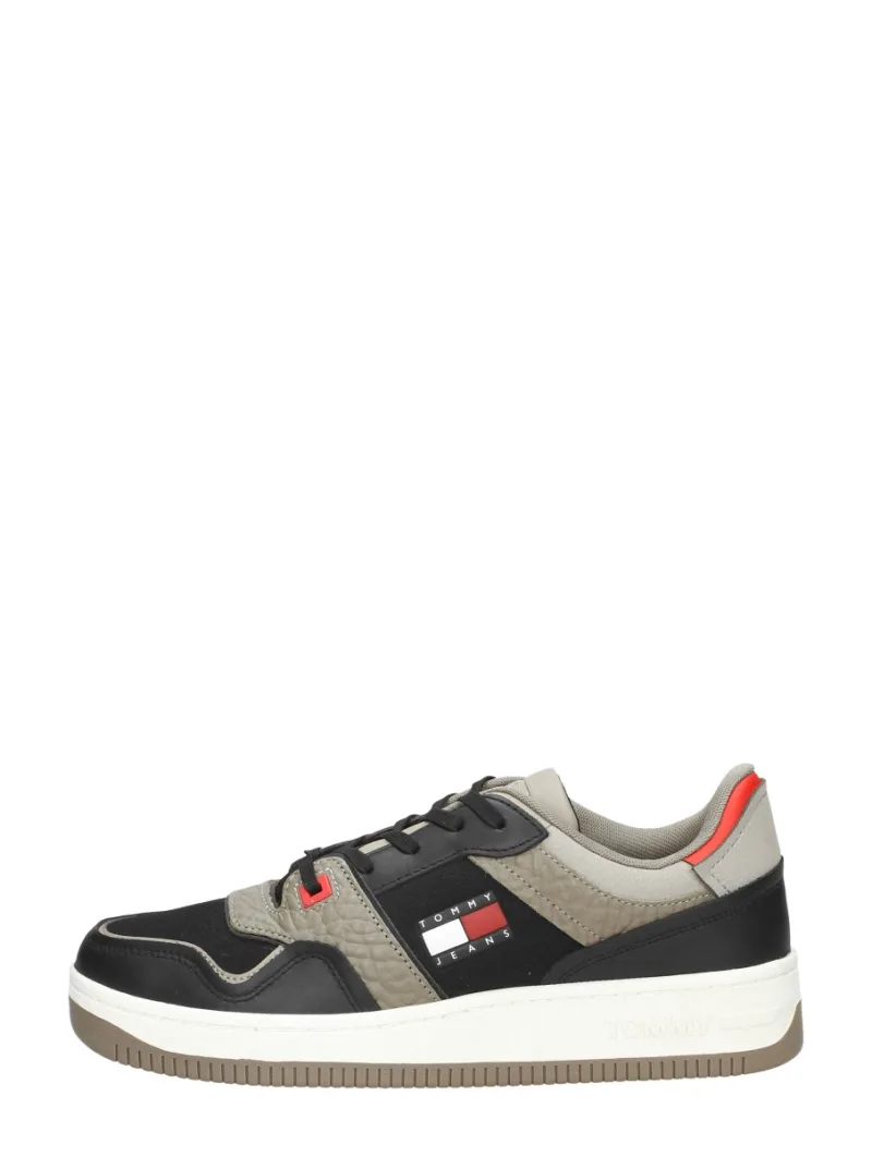 Tommy Hilfiger Tommy Jeans Retro Basket, lage sneakers voor heren in zwart