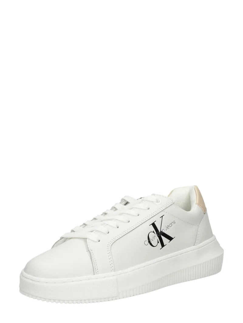 Calvin Klein Chunky Cupsole Monologo W, lage veterschoenen voor dames in wit, foto 2 van 2
