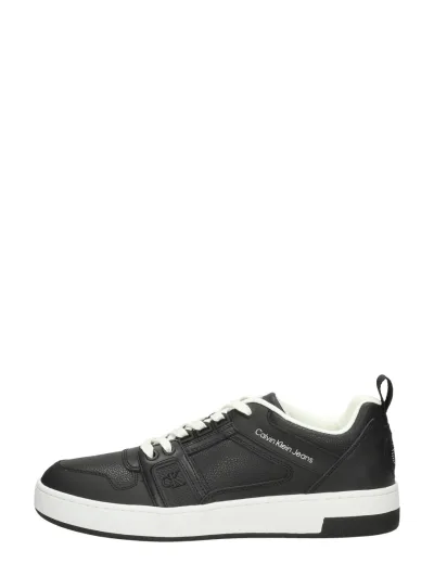 Calvin Klein Basket Cupsole R LTH-TPU Instert, lage veterschoenen voor heren in zwart, foto 1 van 4