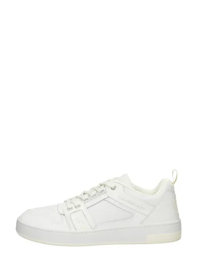Calvin Klein Basket Cupsole R LTH-TPU Instert, lage veterschoenen voor heren in wit, foto 1 van 4