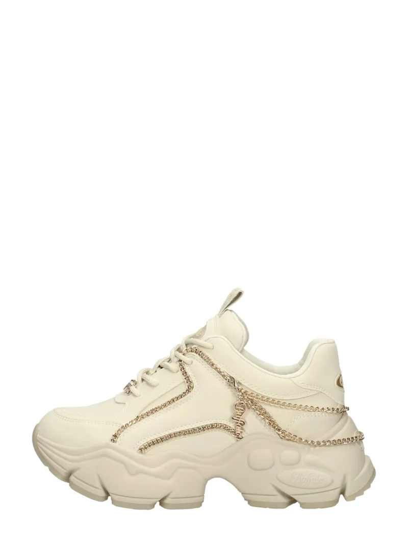 Buffalo Binary Chain 2.0, lage sneakers voor dames in beige