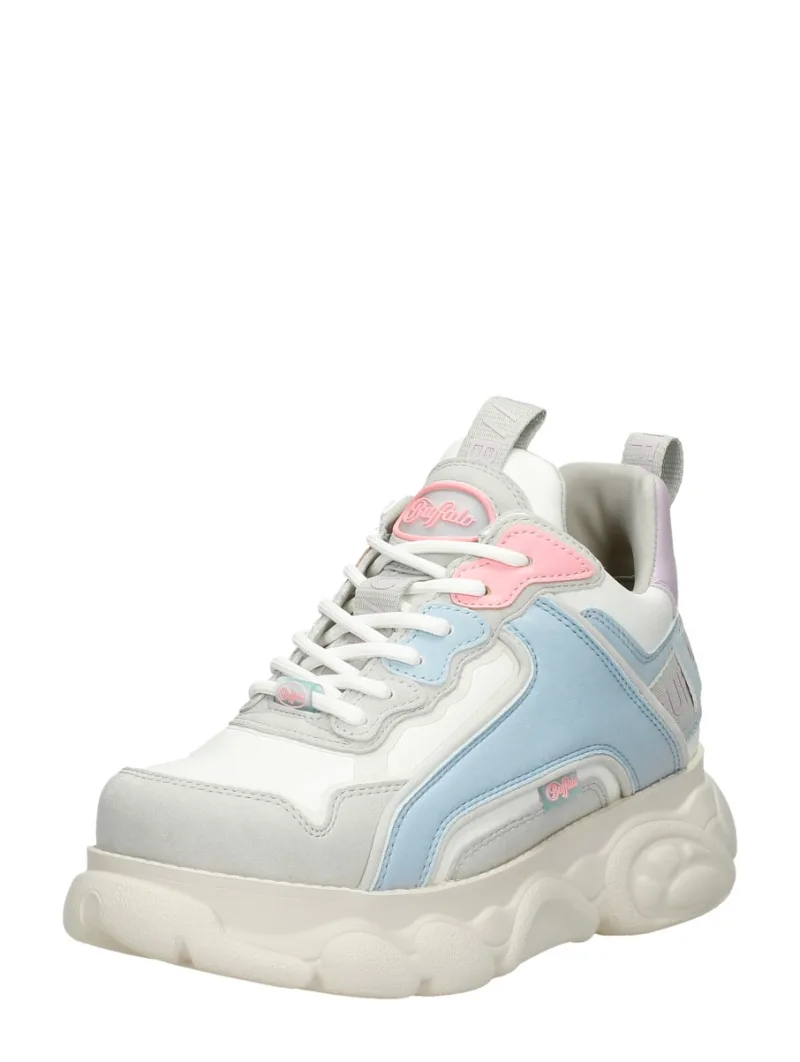 Buffalo CLD Chai, lage veterschoenen voor dames in licht blauw, foto 2 van 2