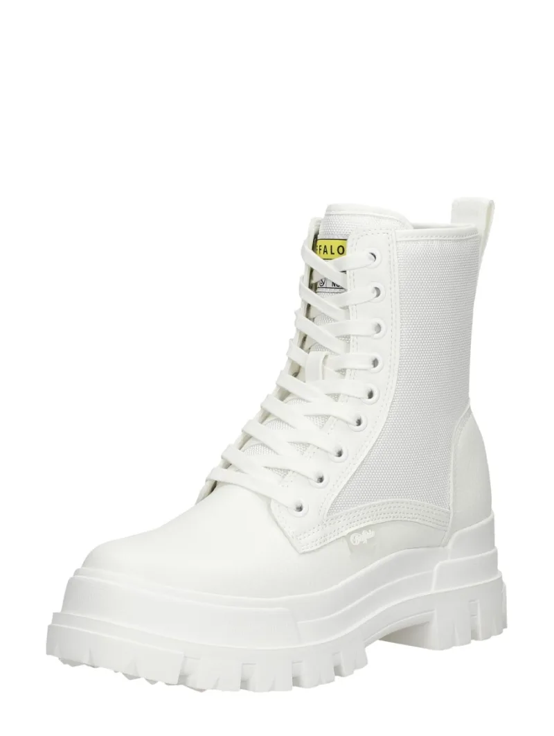 Buffalo Aspha Com2 Laceup Mid, hoge veterschoenen voor dames in wit, foto 2 van 2