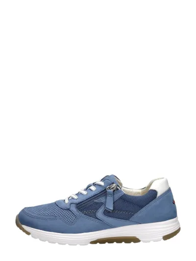 Gabor Rollingsoft, lage veterschoenen voor dames in licht blauw, foto 1 van 4