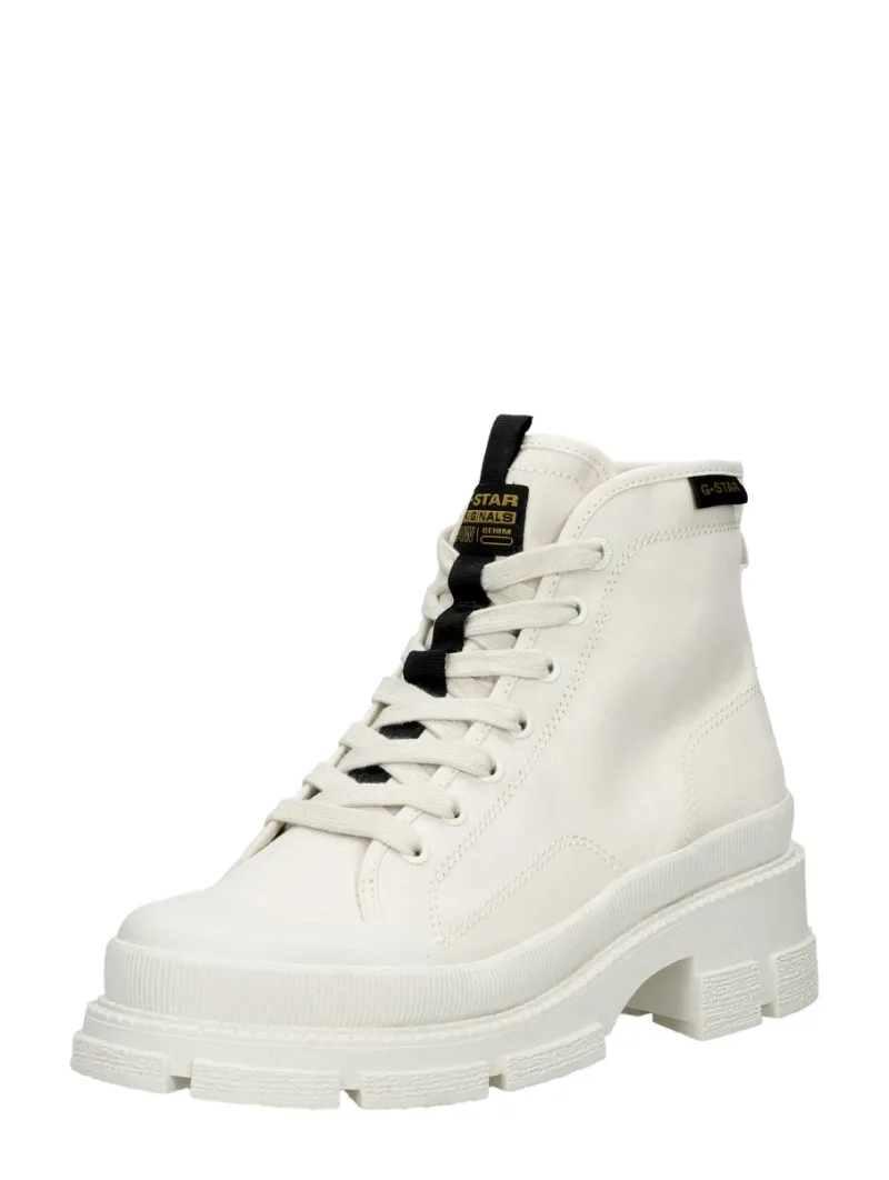 G-Star Aefon II Mid CVS W, veterschoenen hak voor dames in gebroken wit, foto 2 van 2