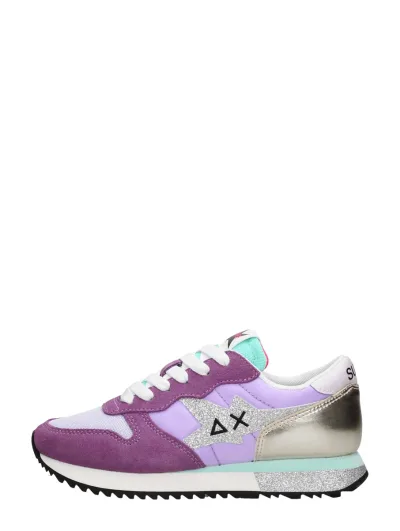 Sun68 Stargirl Glitter Logo, lage sneakers voor dames in lila, foto 1 van 4