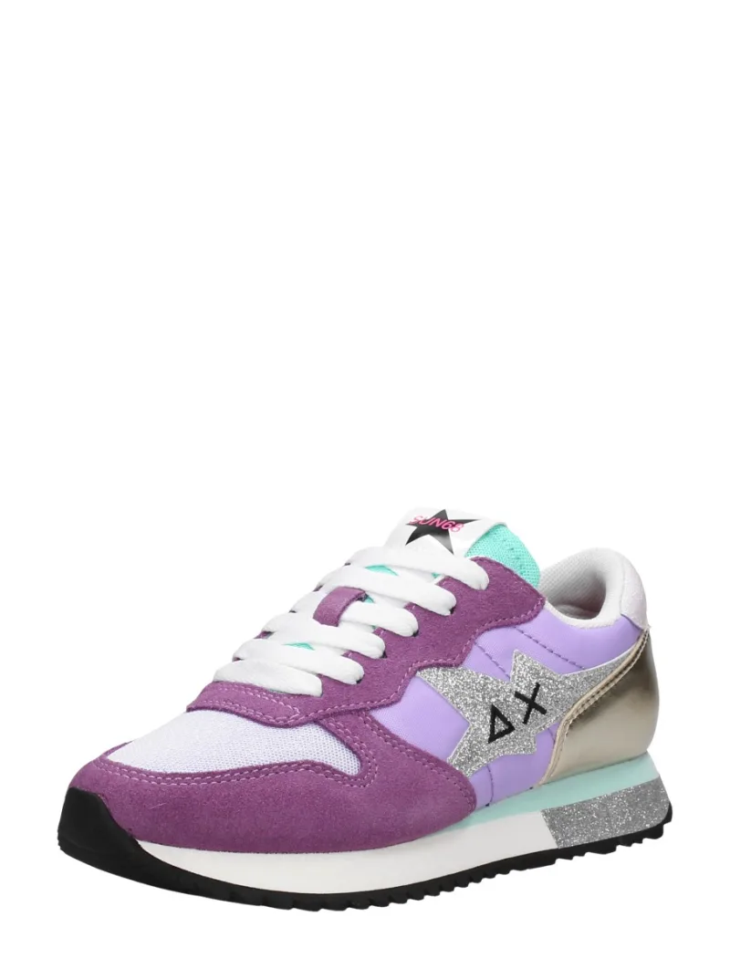 Sun68 Stargirl Glitter Logo, lage sneakers voor dames in lila, foto 2 van 2