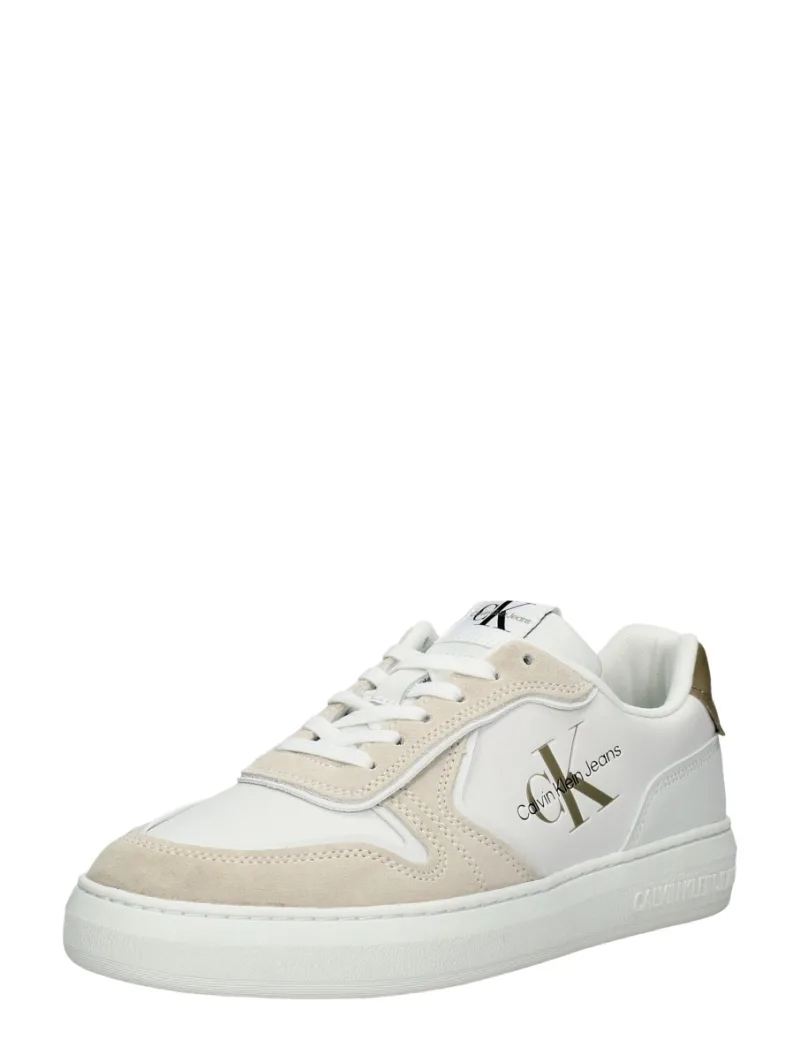 Calvin Klein Casual Cupsole Irregular lines, lage sneakers voor heren in wit, foto 2 van 2