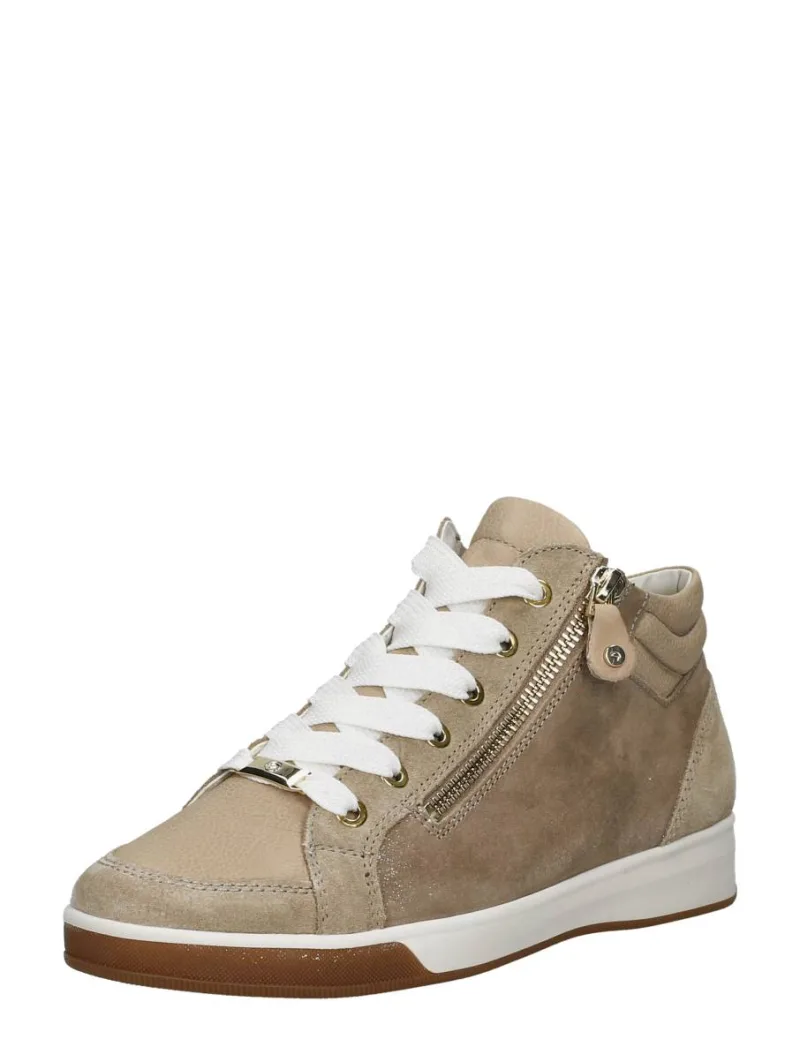 Ara Rom ST High Soft, hoge veterschoenen voor dames in beige, foto 2 van 2