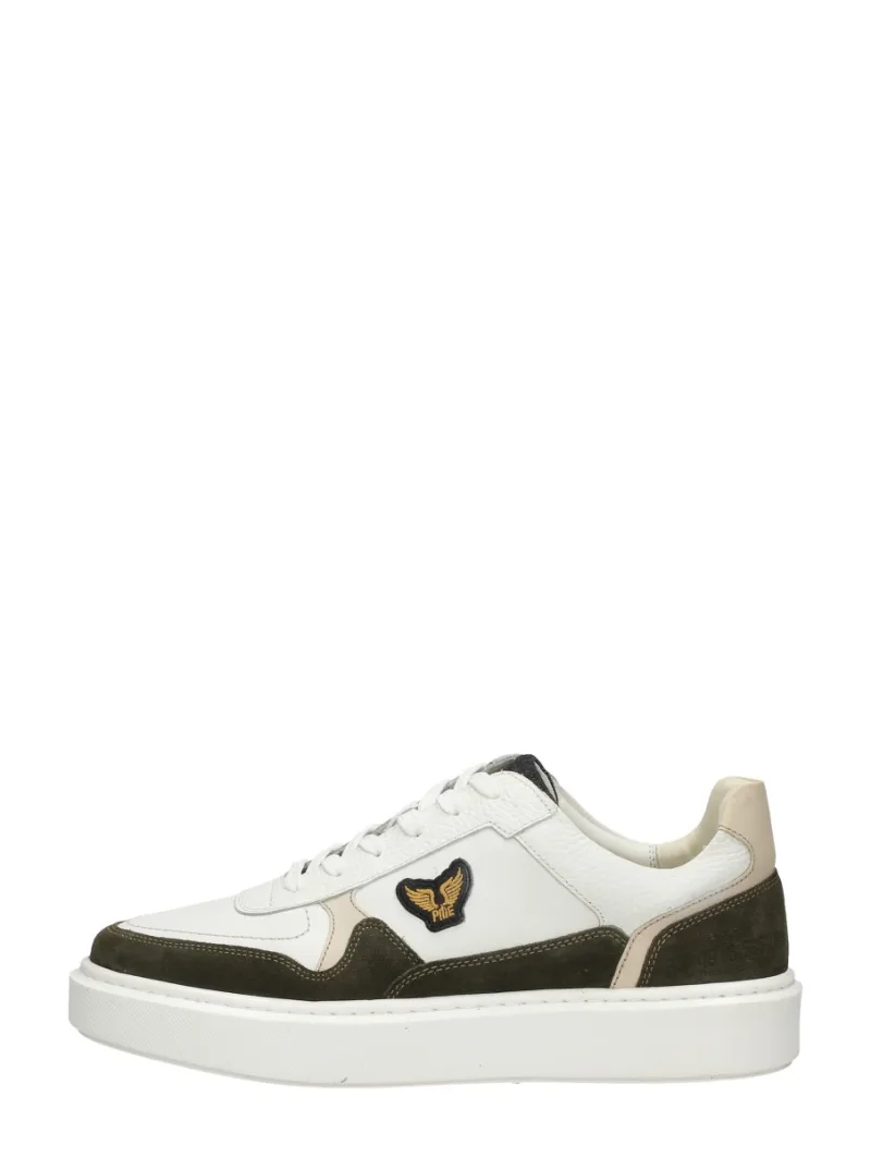 PME Legend Stoutman, lage veterschoenen voor heren in wit
