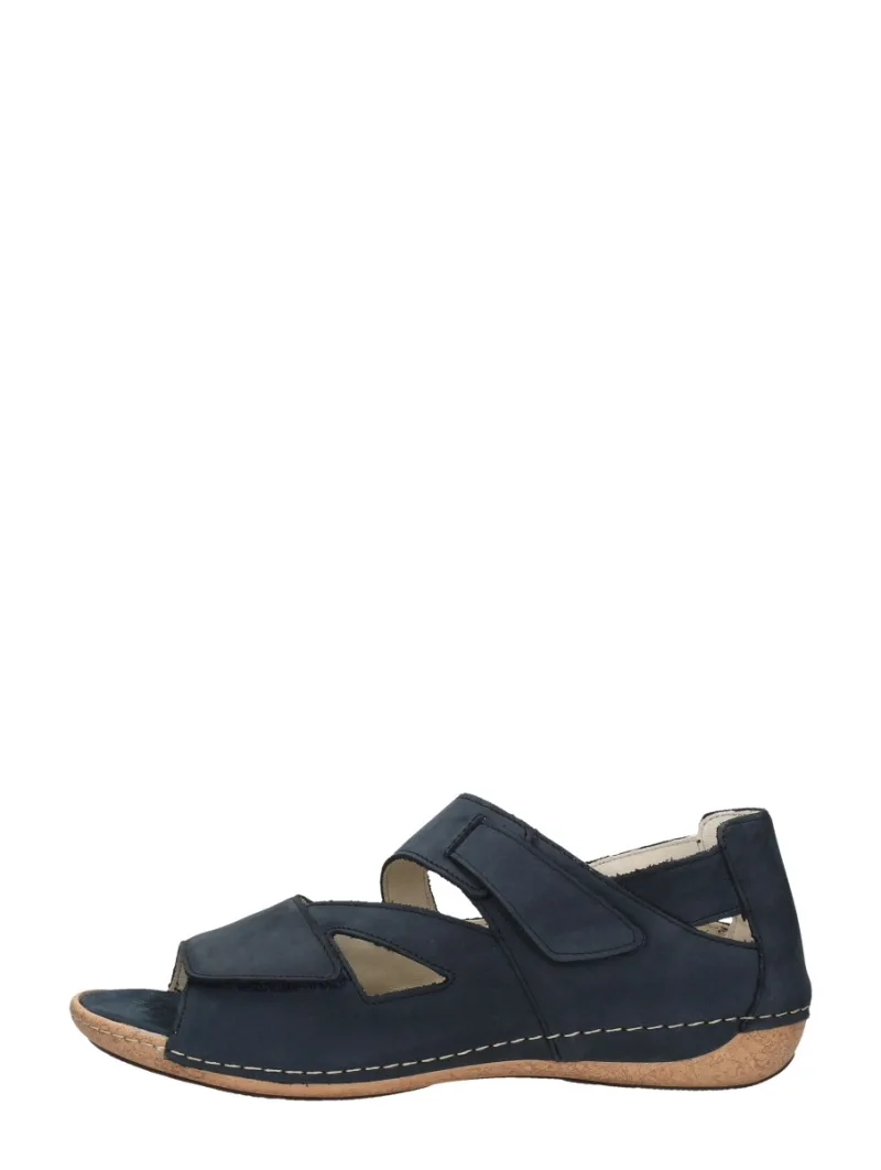 Waldläufer Heliett, sandalen plat voor dames in blauw