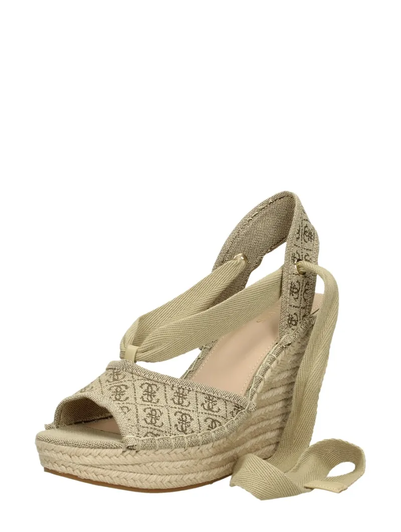 Guess Halona, sandalen touwzool voor dames in beige, foto 2 van 2