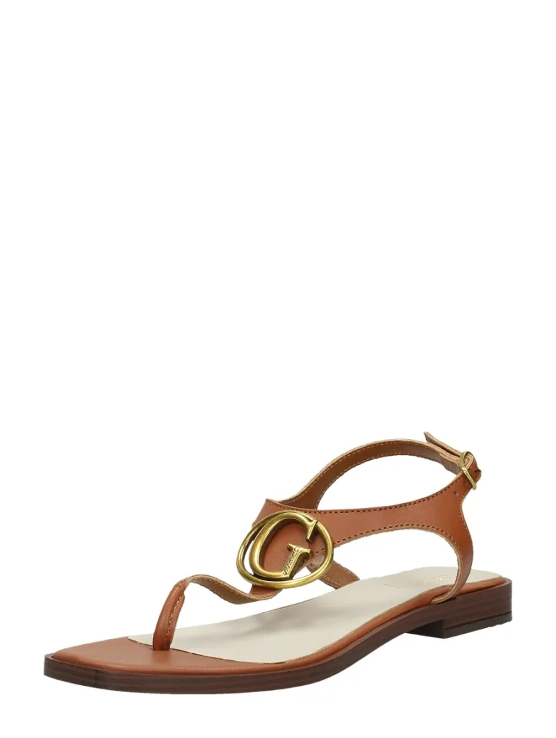 Guess Miry, sandalen plat voor dames in cognac, foto 2 van 2