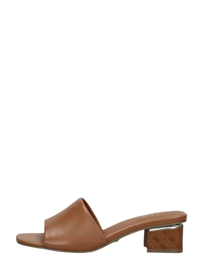 Guess Yara, open slippers voor dames in cognac, foto 1 van 4
