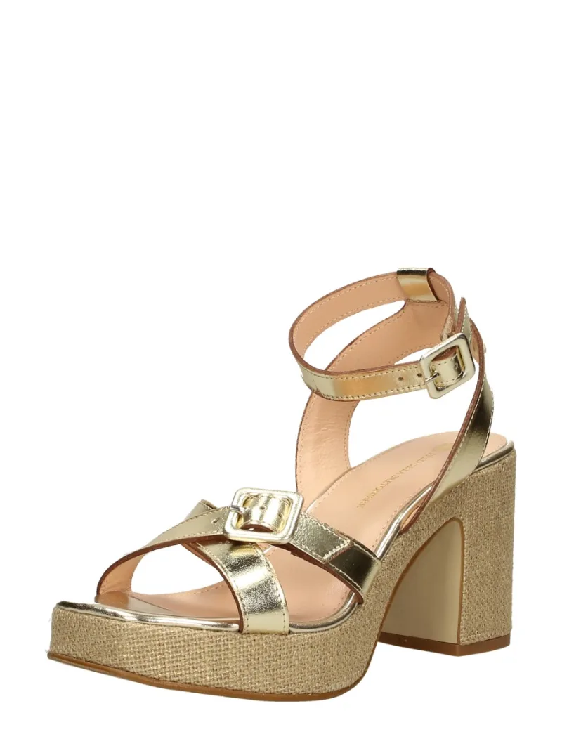Fred de la Bretoniere FRS1445, sandalen hak voor dames in goudkleur, foto 2 van 2